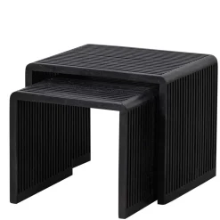Wohnen Design Beistelltisch Duo in Schwarz - Bagaci (zweiteilig)