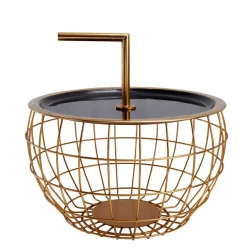 Wohnen Küchentische|Esszimmertische*Design Beistelltisch in Schwarz und Gold - Egeass