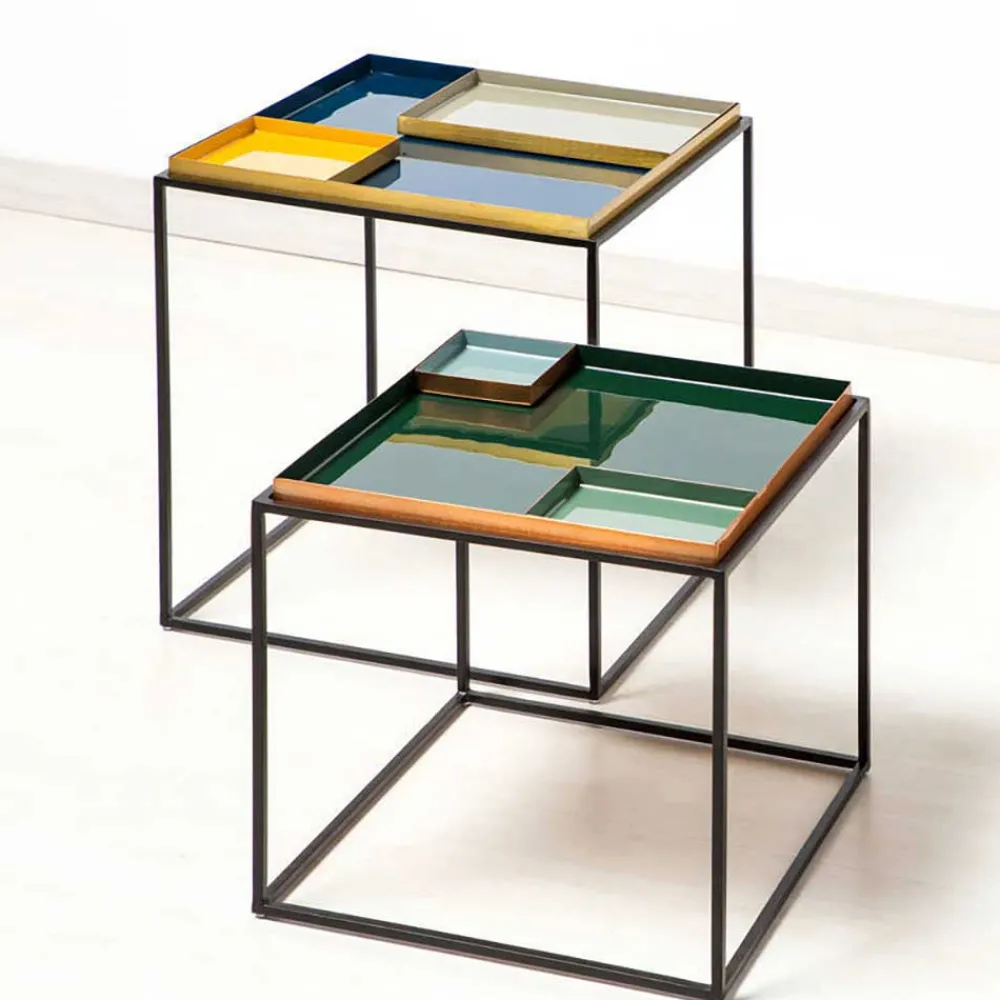 Wohnen Design Beistelltisch mit 2 Einsätzen - Zalio