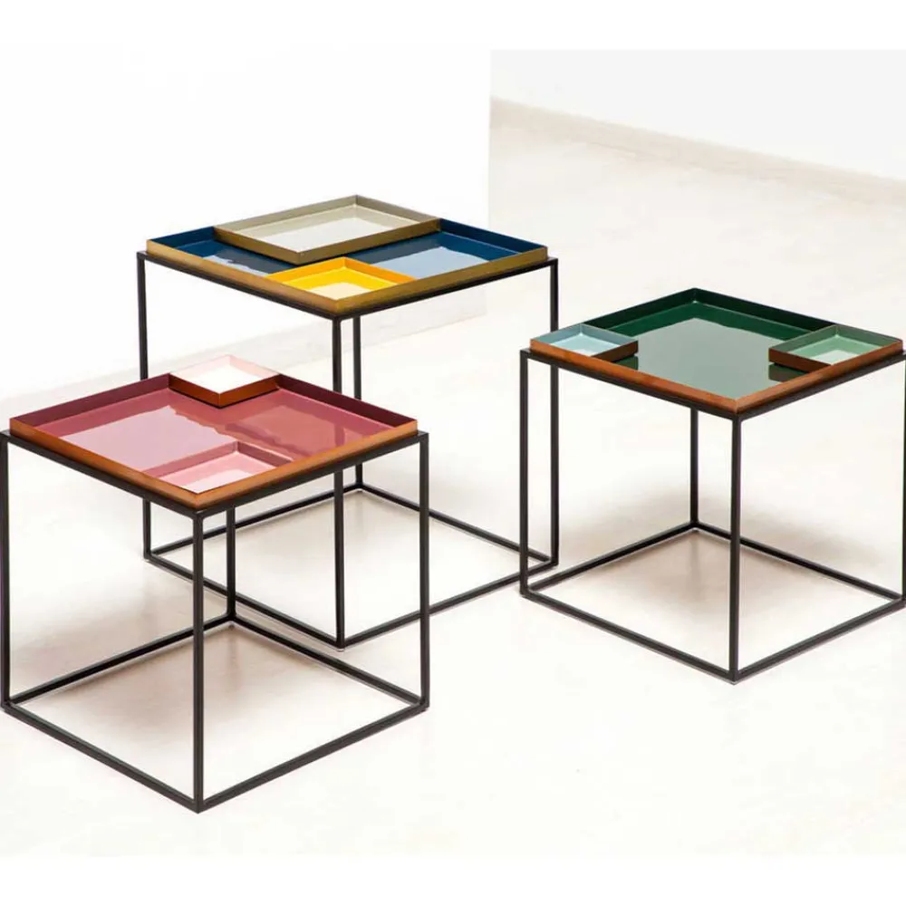 Wohnen Design Beistelltisch mit 2 Einsätzen - Zalio