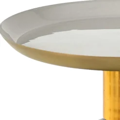 Wohnen Design Beistelltisch mit Rauchglas Fuß - Fernandez