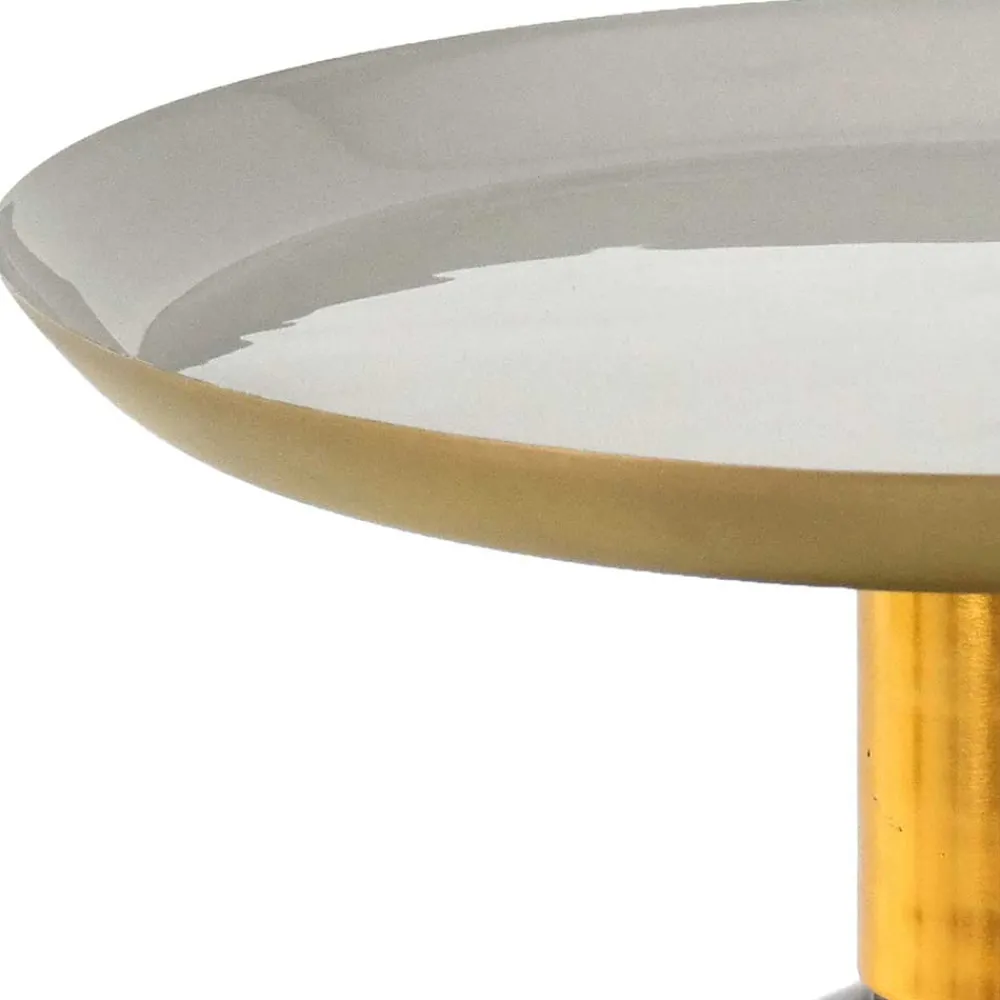 Wohnen Design Beistelltisch mit Rauchglas Fuß - Fernandez