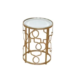 Wohnen Design Beistelltisch Seaflair in Goldfarben