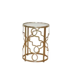 Wohnen Design Beistelltisch Seaflair in Goldfarben