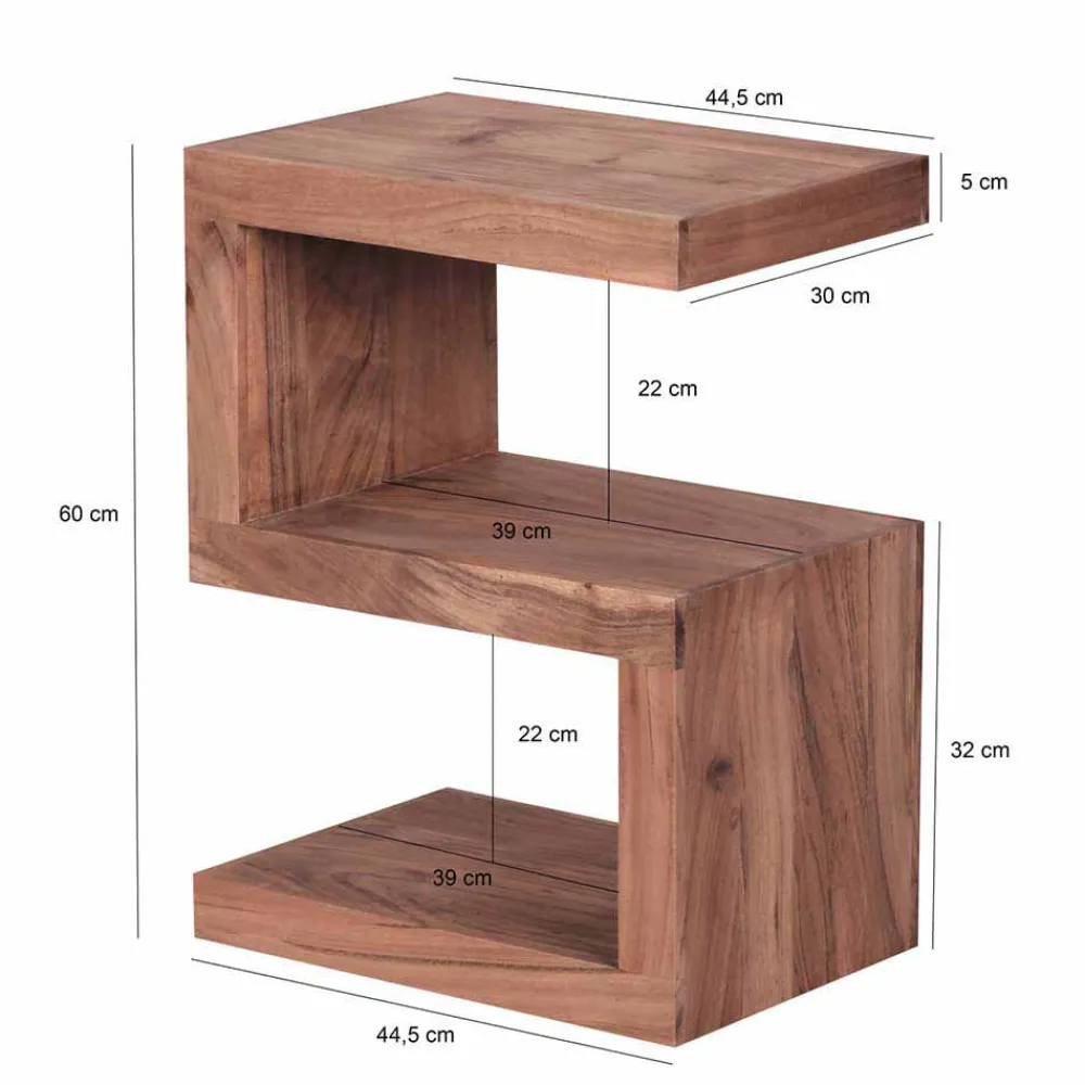 Wohnen Design Beistelltisch Vislan in S-Form