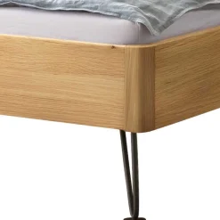 Wohnen Graue Möbel|Naturholzmöbel*Design Bett aus hell geölter Eiche - Promenada