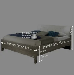 Wohnen Betten|Betten*Design Bett Crabira mit Polster