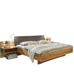 Wohnen Design Bettanlage mit LED - Ornany (dreiteilig)