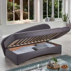 Wohnen Betten|Betten*Design Bettcouch in Grau - Maelas