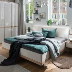 Wohnen Betten|Betten*Design Bettgestell inklusive Kopfteil Lampen LED - Crascanu