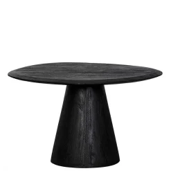 Wohnen Design Couchtisch in Schwarz Massivholz - Standing
