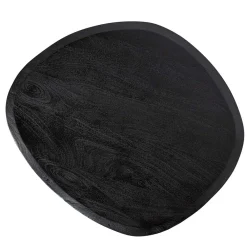 Wohnen Design Couchtisch in Schwarz Massivholz - Standing