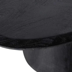 Wohnen Design Couchtisch in Schwarz Massivholz - Standing