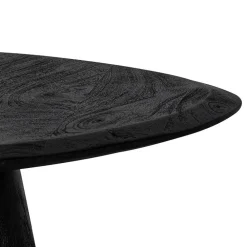 Wohnen Design Couchtisch in Schwarz Massivholz - Standing
