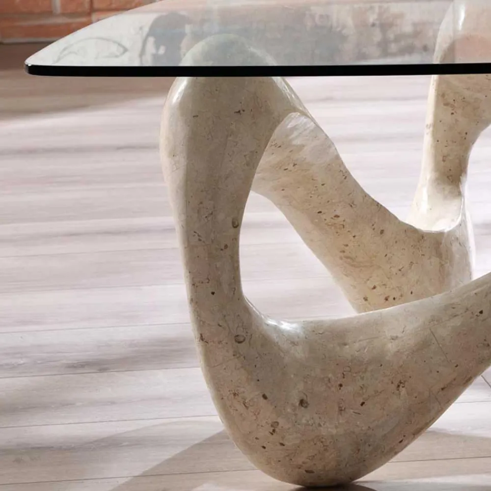 Wohnen Design Couchtisch Orcia mit Glasplatte