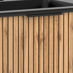 Wohnen Glasmöbel|Badezimmer Komplett*Design Doppelwaschtisch mit Lichtspiegeln - Crystoga (dreiteilig)