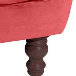 Wohnen Braune Möbel|Sofas*Design Dreisitzer aus Samtvelours in Rot - Rosanna