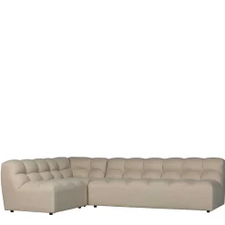 Wohnen Design Ecksofa ohne Armlehnen in Beige - Madrilena