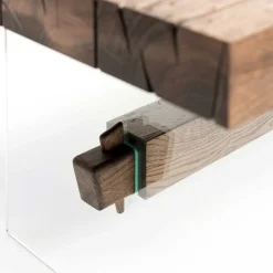 Wohnen Glasmöbel|Loft Möbel*Design Eiche Esstisch mit Glas Gestell - Ventida