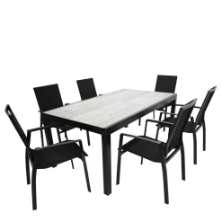 Wohnen Design Essgruppe für den Garten - Marino (siebenteilig)