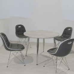 Wohnen Design Essgruppe in Rund - Flumicina (fünfteilig)