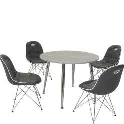 Wohnen Design Essgruppe in Rund - Flumicina (fünfteilig)