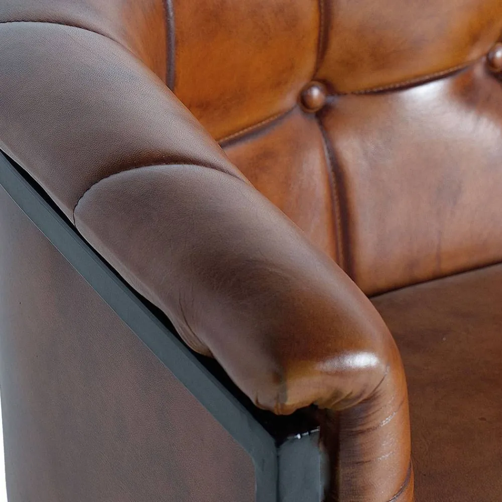 Wohnen Sitzbank|Küchenbänke*Design Esstischsofa in Cognac Braun Leder - Citrosca