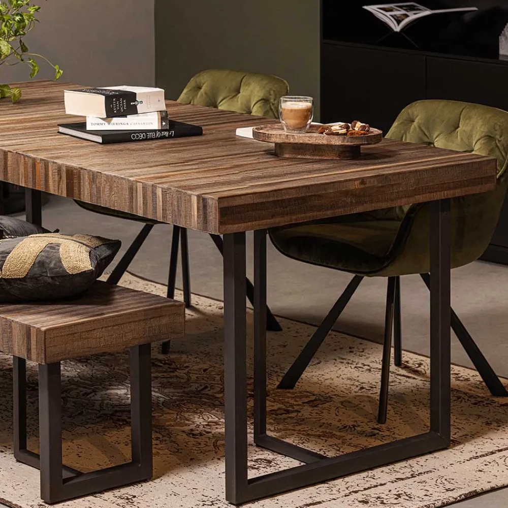 Wohnen Design Esszimmerbank aus Recyclingholz Teak - Halling