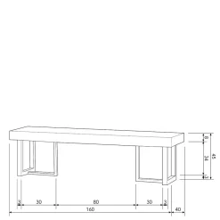 Wohnen Design Esszimmerbank aus Recyclingholz Teak - Halling