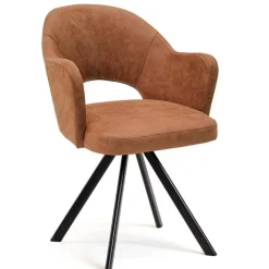 Wohnen Küchenstühle|Esszimmerstühle*Design Esszimmersessel in Cognac Braun - Oseidon