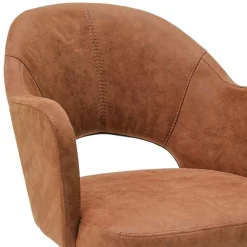 Wohnen Küchenstühle|Esszimmerstühle*Design Esszimmersessel in Cognac Braun - Oseidon