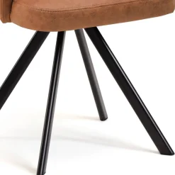 Wohnen Küchenstühle|Esszimmerstühle*Design Esszimmersessel in Cognac Braun - Oseidon