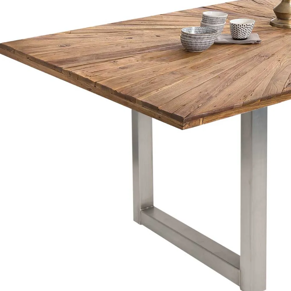 Wohnen Graue Möbel|Naturholzmöbel*Design Esszimmertisch aus Altholz Teak - Liberty