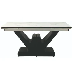 Wohnen Schwarze Möbel|Weiße Möbel*Design Esszimmertisch in Marmoroptik - Yoran