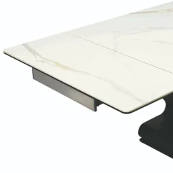 Wohnen Schwarze Möbel|Weiße Möbel*Design Esszimmertisch in Marmoroptik - Yoran