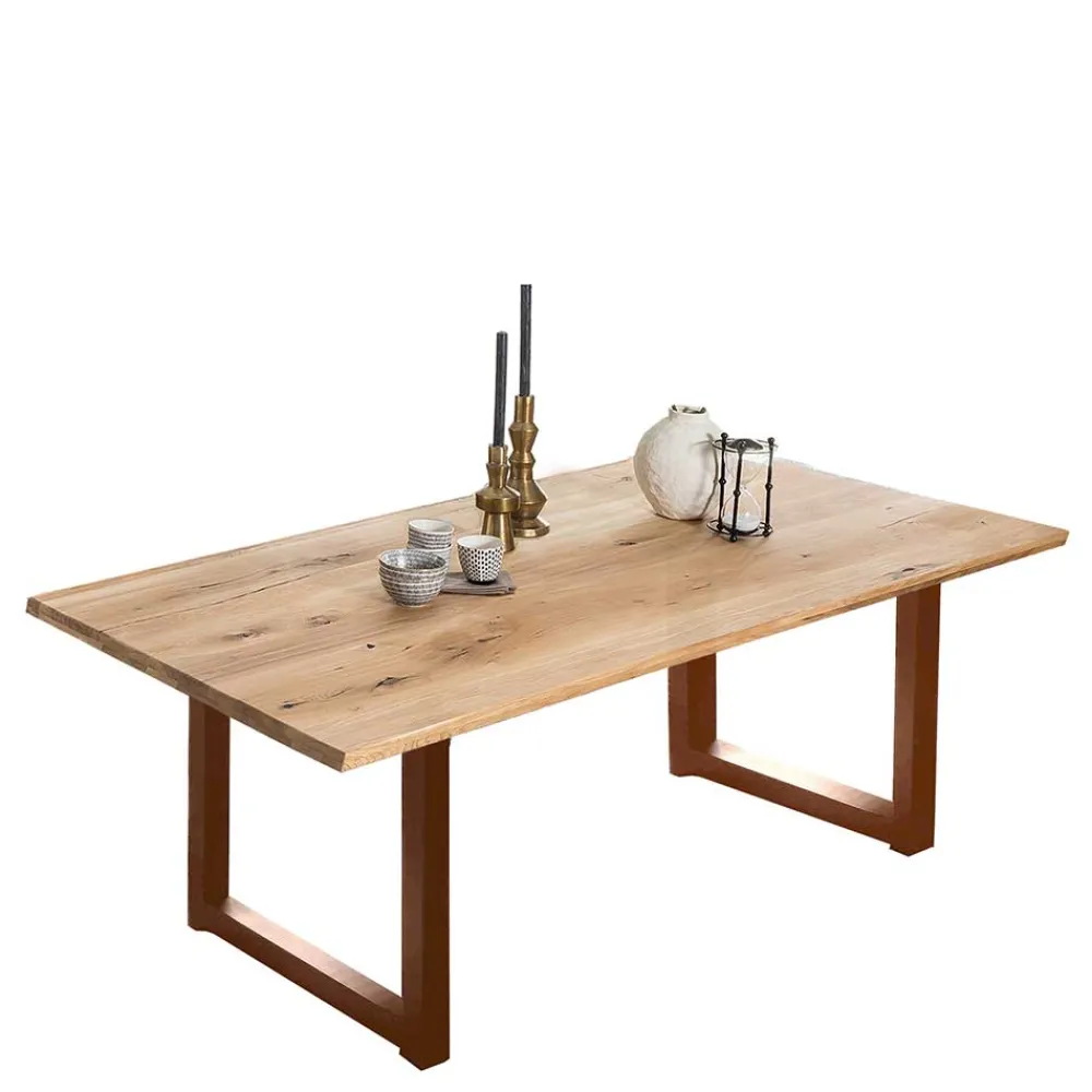 Wohnen Design Esszimmertisch mit geölter Holzplatte - Aschau