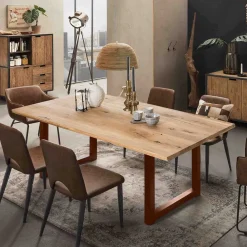 Wohnen Design Esszimmertisch mit geölter Holzplatte - Aschau