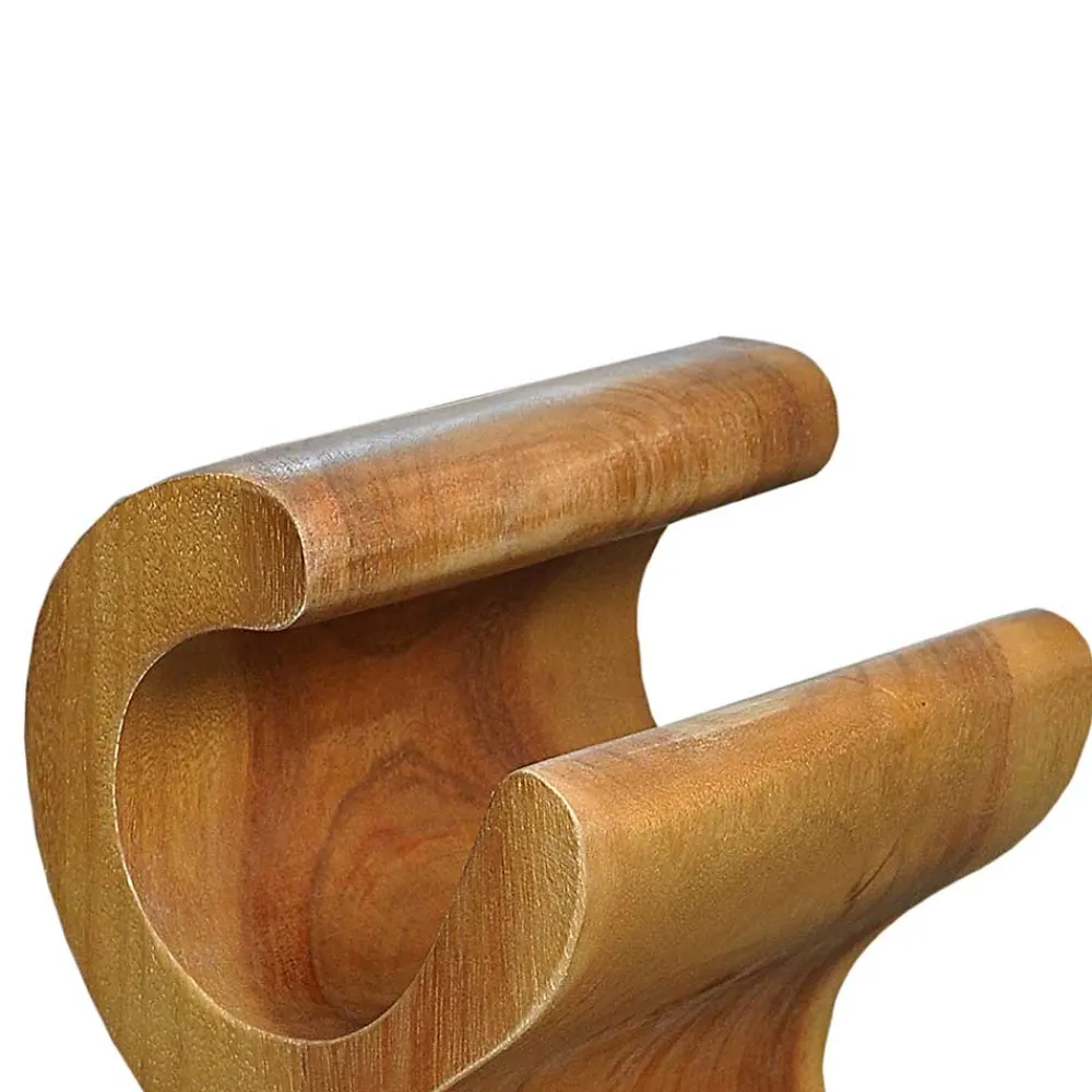 Wohnen Design Flaschenregal aus Suar Massivholz - Teako