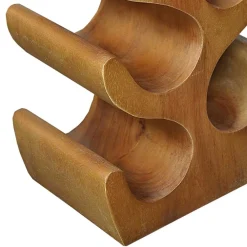 Wohnen Design Flaschenregal aus Suar Massivholz - Teako