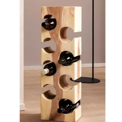 Wohnen Design Flaschenregal aus Mangobaum Massivholz - Yucata