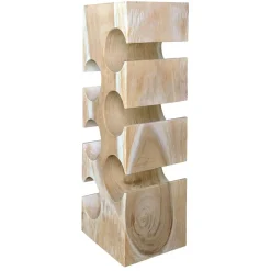 Wohnen Design Flaschenregal aus Mangobaum Massivholz - Yucata