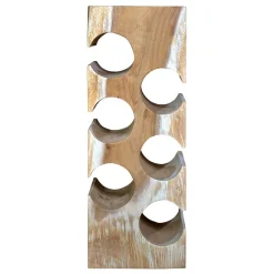 Wohnen Design Flaschenregal aus Mangobaum Massivholz - Yucata
