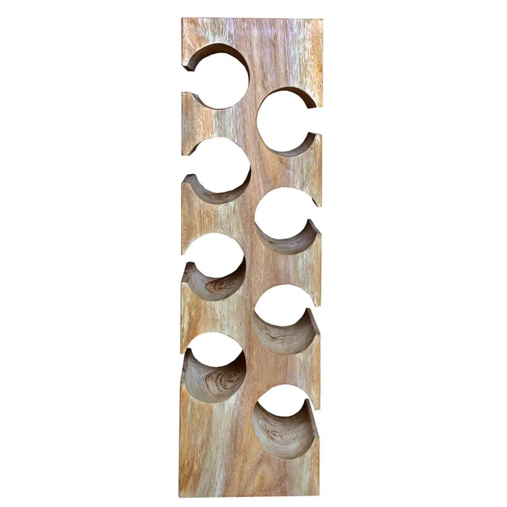 Wohnen Design Flaschenregal aus Mangobaum Massivholz - Yucata