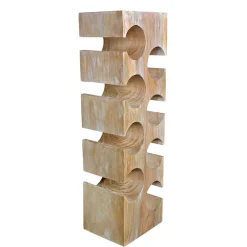 Wohnen Design Flaschenregal aus Mangobaum Massivholz - Yucata