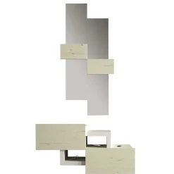 Wohnen Design Flur Set in Cremefarben & Weiß - Timos (zweiteilig)