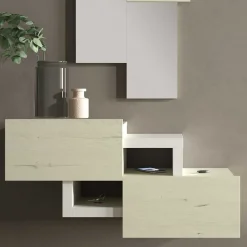 Wohnen Design Flur Set in Cremefarben & Weiß - Timos (zweiteilig)