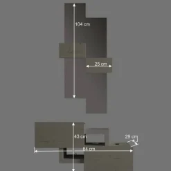Wohnen Design Flur Set in Cremefarben & Weiß - Timos (zweiteilig)