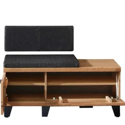 Wohnen Design Flurbank aus Wildeiche in Natur & Grau - Elprisca