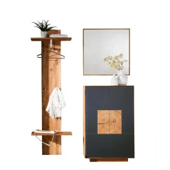 Wohnen Diele Komplett*Design Flureinrichtung in Wildeiche - Mandrey I (dreiteilig)