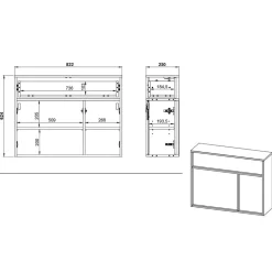 Wohnen Design Flureinrichtung Set - Flemingo (dreiteilig)